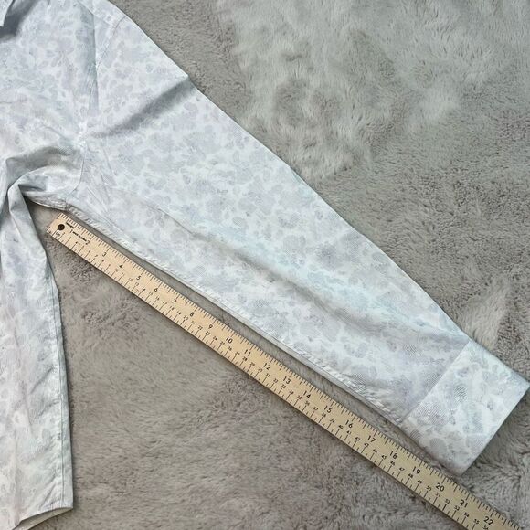 Bugatchi Dress Shirt White Pattern Shaped Fit Comfort Stretch Button Up Size 3XL - Picture 7 of 9